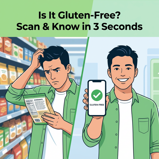 Stop Squinting at Labels — Scan for Gluten in 3 Seconds Flat